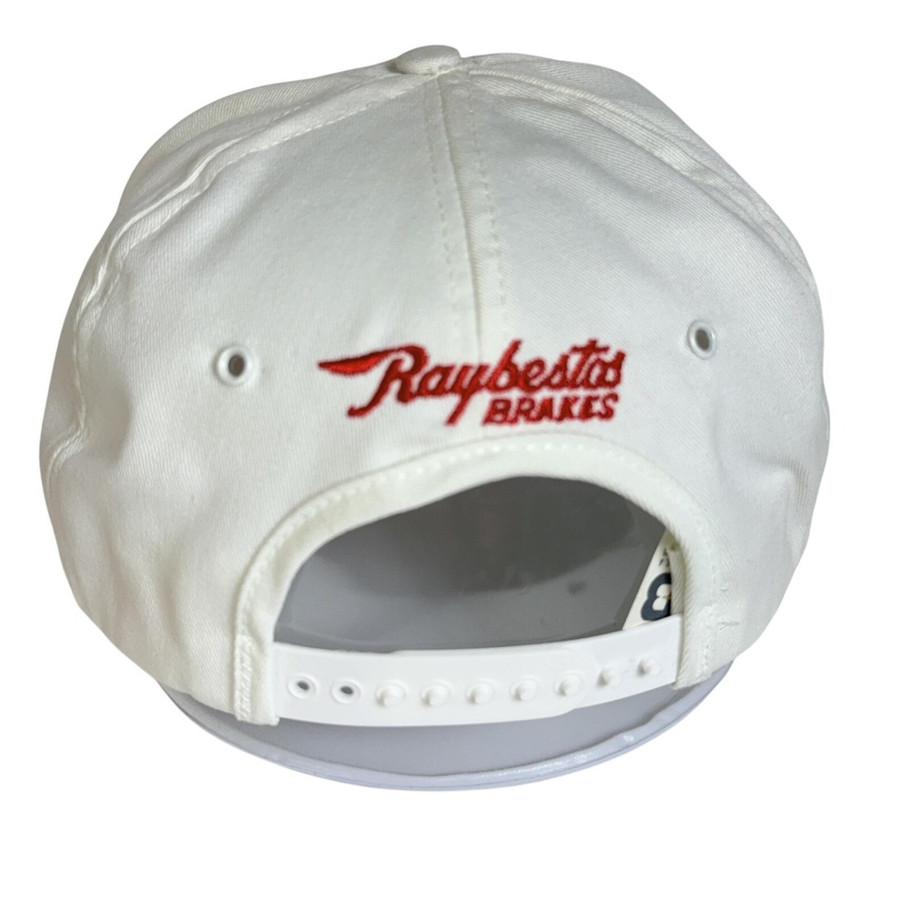 Vintage Raybestos Hat Cap Snap Back One Size White Mens AB Emblems 80s - Picture 3 of 12
